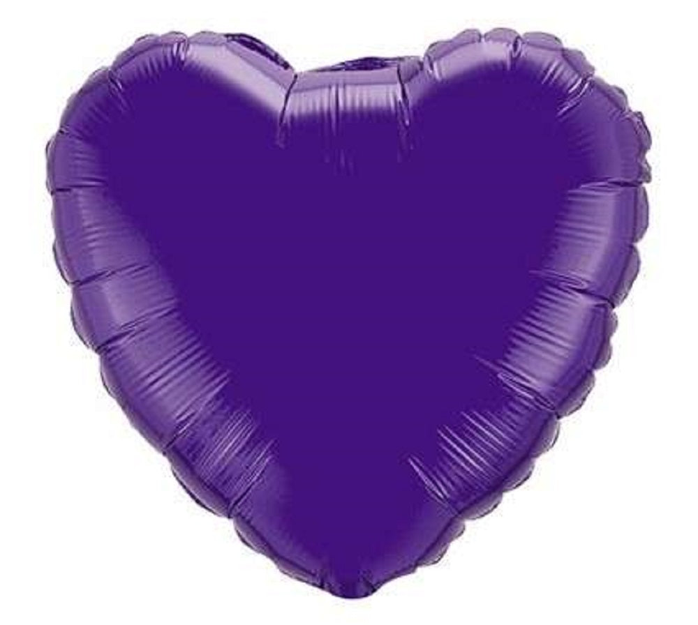 Folienballon Herz Quartz Purple (Violett) 45cm 18" Qualatex