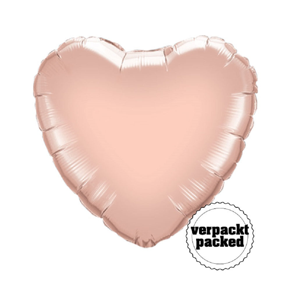 Folienballon Herz Rose Gold 45cm 18 Inch Qualatex