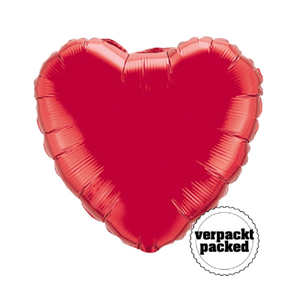 Folienballon Herz Ruby Red (Rot) 45cm 18" Qualatex