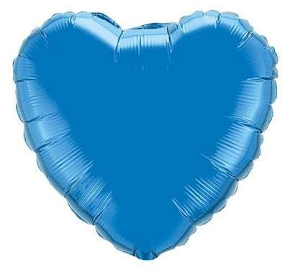 Folienballon Herz Sapphire Blue (Blau) 45cm 18" Qualatex
