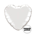 Folienballon Herz Silver Silber 45cm 18 Inch Qualatex