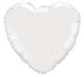 Folienballon Herz White (Weiß) 90cm 36" Qualatex