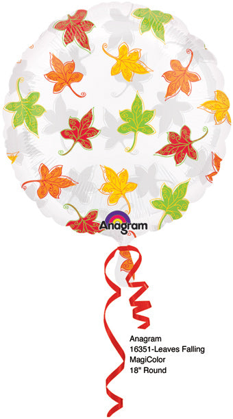 Folienballon See-Thru Leaves Falling 45 cm