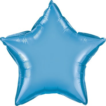 Stern Chrome Blue Folienballon Blau 50 cm