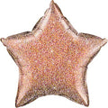 Stern Glittergraphic Rose Gold Folienballon 50 cm