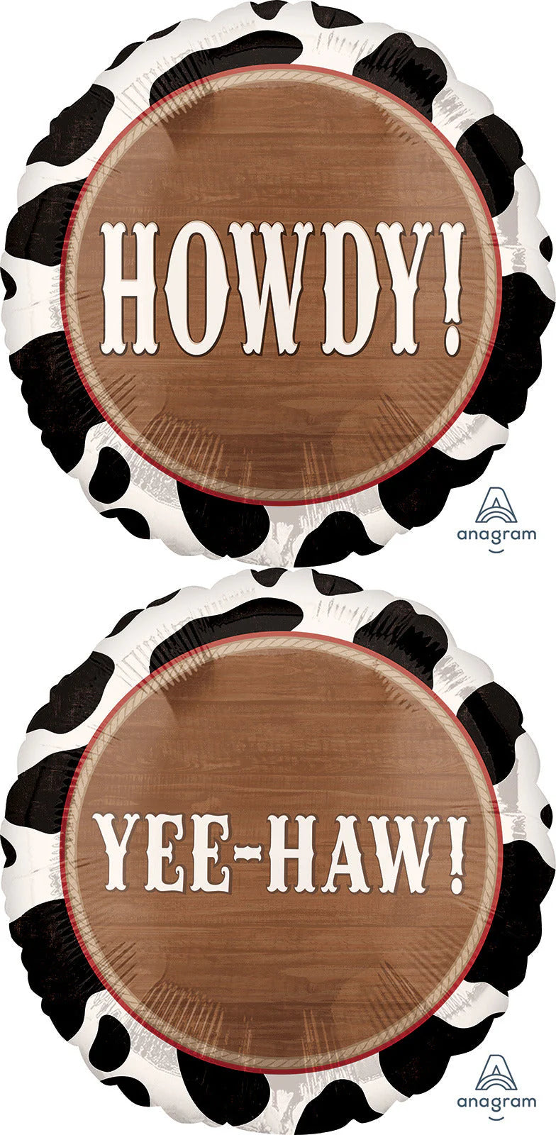 Folienballon Yeehaw Western rund 45cm 18''