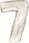 Folienballon Zahl 7 (silber) - 60,96 x 127 cm