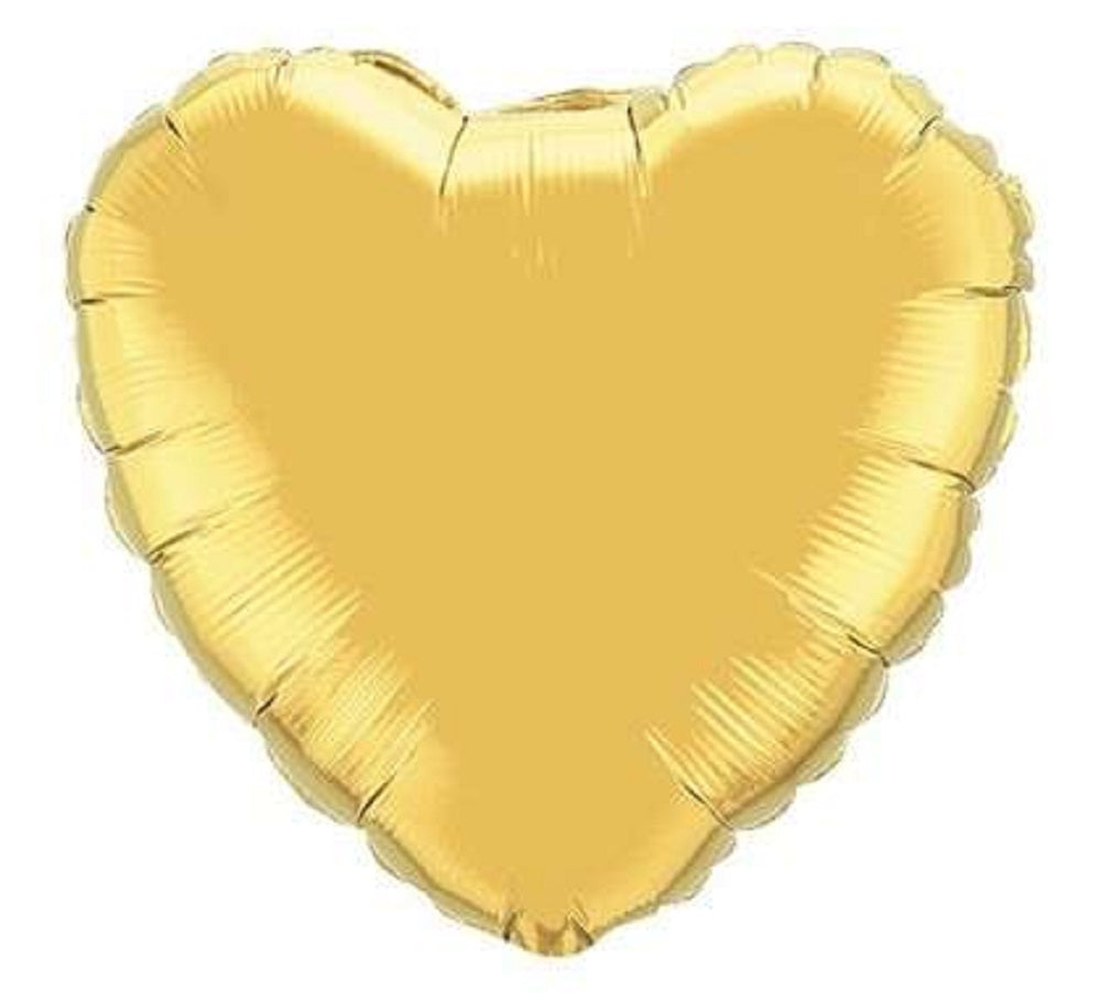 Folienballon Herz Metallic Gold 45cm 18" Qualatex
