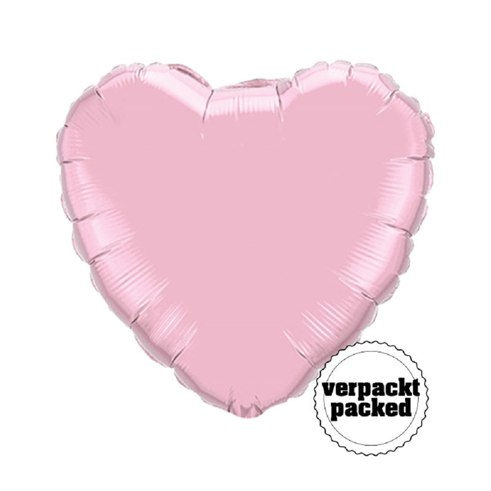 Folienballon Herz Pearl Pink (Rosa) 45cm 18" Qualatex