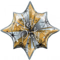 Folienballon Let's Party Sparkles & Swirls Stern - 70cm 28"