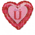 Folienballon Love U Pink Herz - 45cm / 18"