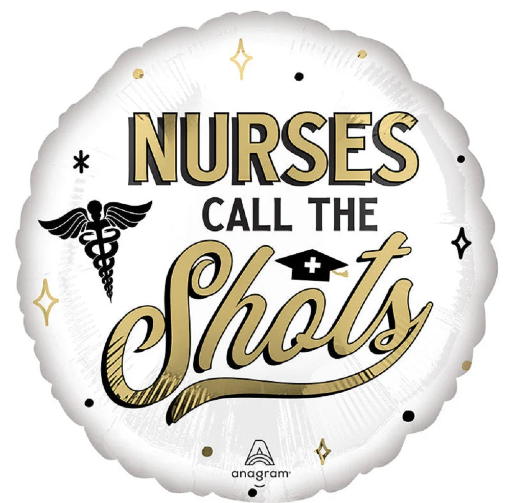 Folienballon Nurses call the shots rund 45cm 18 Inch Krankenschwestern haben das Sagen