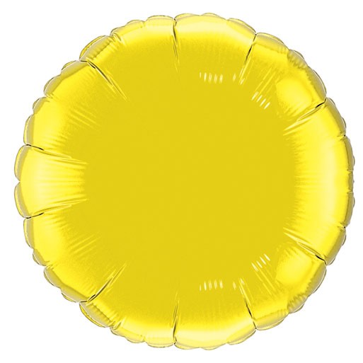Folienballon Rund Yellow (Gelb) 45cm 18"
