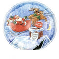 Folienballon Weihnachtsmann mit Rentieren 45cm 18"