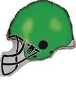 Football Helm Green Folienballon 76cm