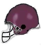Football Helm Purple Folienballon 76cm