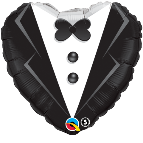 Frack in Herzform Hochzeit Folienballon - 46cm 18''
