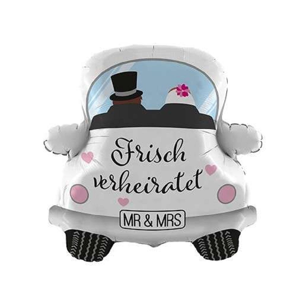 Frisch verheiratet Auto Just married Car Folienballon 79cm 31''
