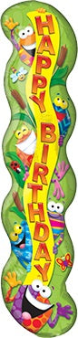 Frosch Happy Birthday Säule Folienballon - 101cm