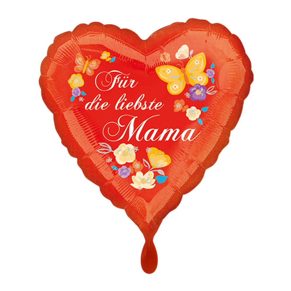 Für die liebste Mama Herz Folienballon 43cm 17''