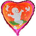 Geist auf Schaukel Herz Folienballon 45cm