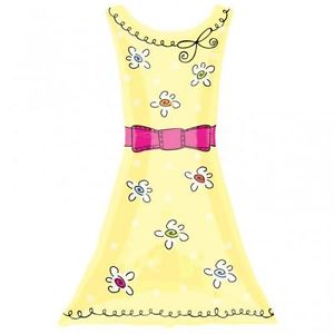 Gelbes Kleid Folienballon 74cm 29"