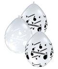 Geldbombe 12,5cm 5" Neck Up Latex Luftballons Qualatex 100 Stück
