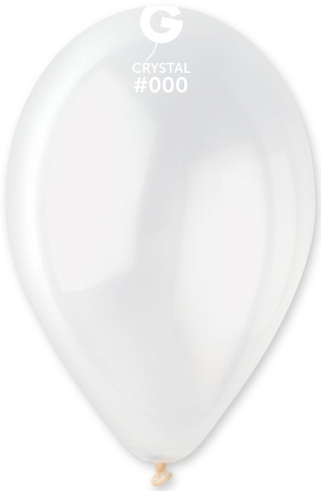 Gemar 000 Crystal Crystal 33cm 13" G120 Latex Luftballons Transparent