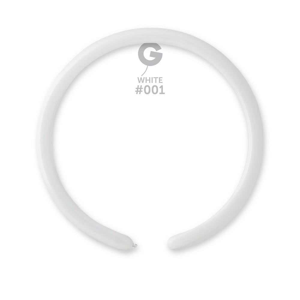 Gemar 001 Standard White 160G Modellierballons D2 Weiß