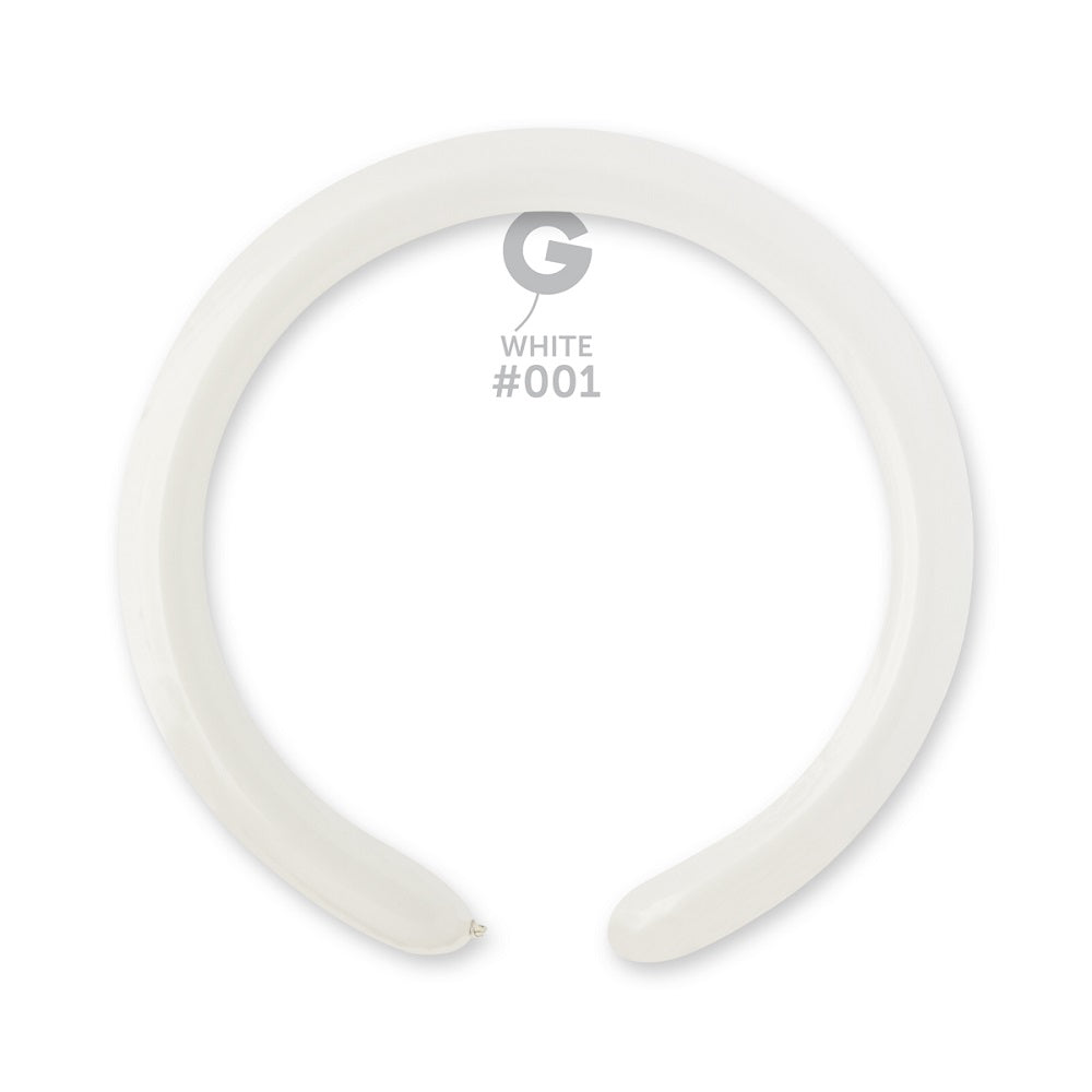Gemar 001 Standard White 260G Modellierballons D4 Weiß