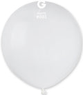 Gemar 001 Standard White 48cm 19" G150 Latex Luftballons Weiß
