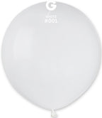 Gemar 001 Standard White 48cm 19" G150 Latex Luftballons Weiß