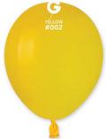 Gemar 002 Standard Yellow 12,5cm 5" A50 Latex Luftballons Gelb