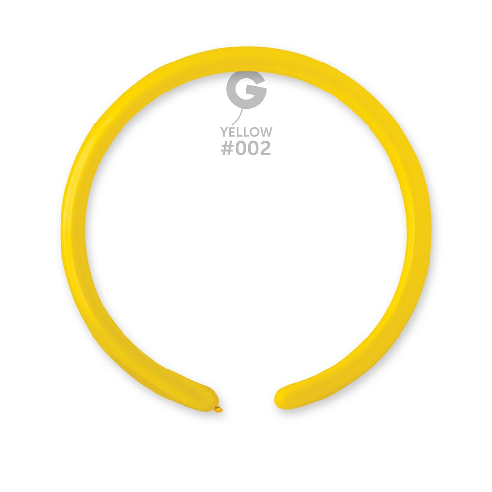Gemar 002 Standard Yellow 160G Modellierballons D2 Gelb