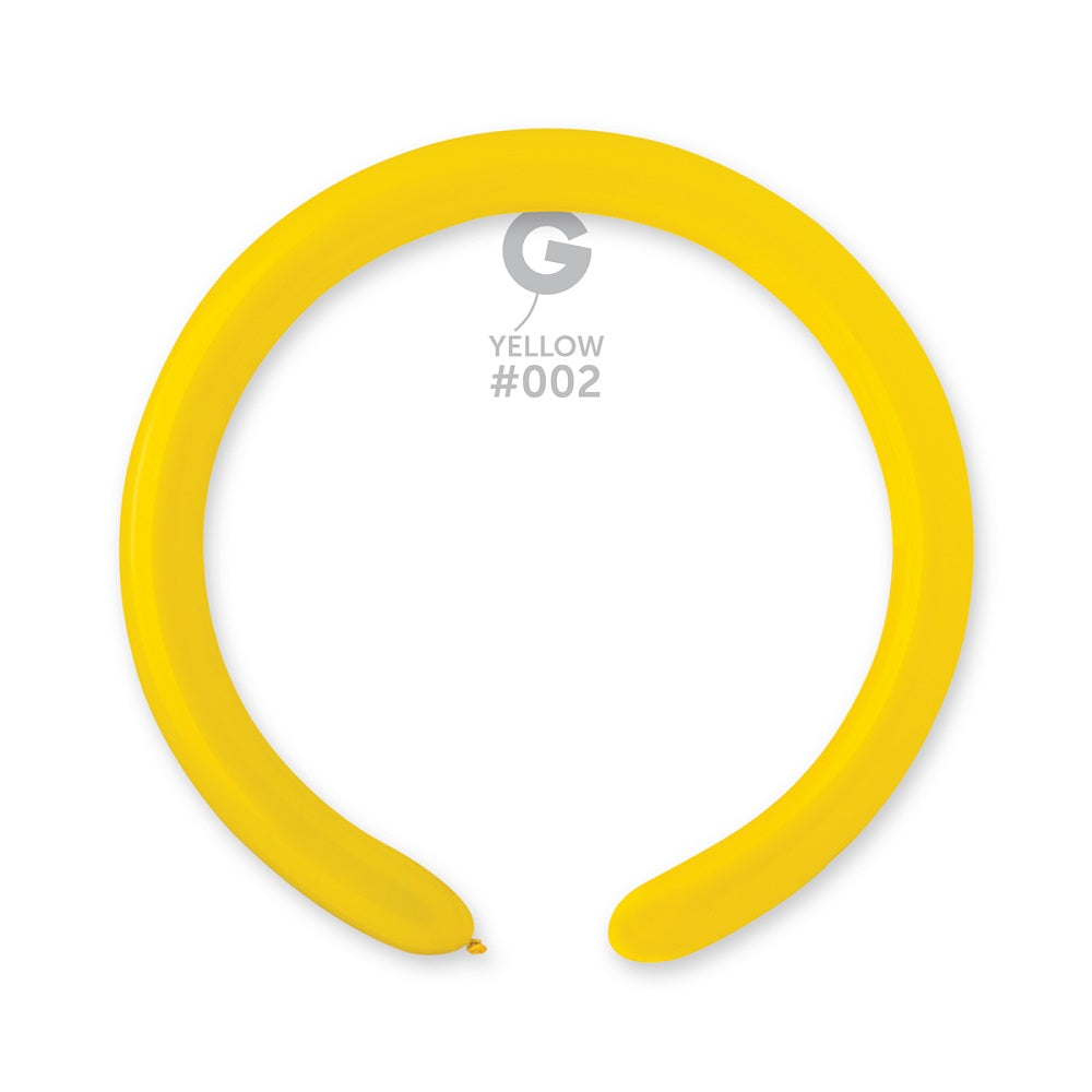 Gemar 002 Standard Yellow 260G Modellierballons D4 Gelb