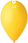 Gemar 002 Standard Yellow 33cm 13" G120 Latex Luftballons Gelb