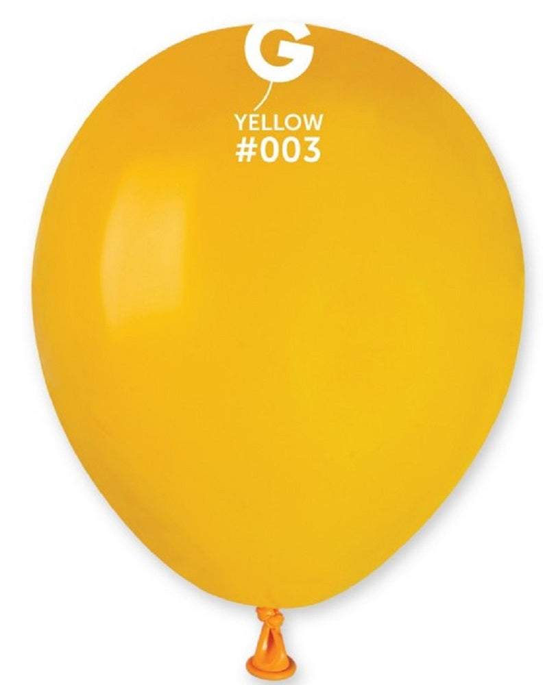 Gemar 003 Standard Mango Yellow 12,5cm 5" A50 Latex Luftballons Gelb