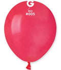 Gemar 005 Standard Raspberry Red 12,5cm 5" A50 Latex Luftballons Rot
