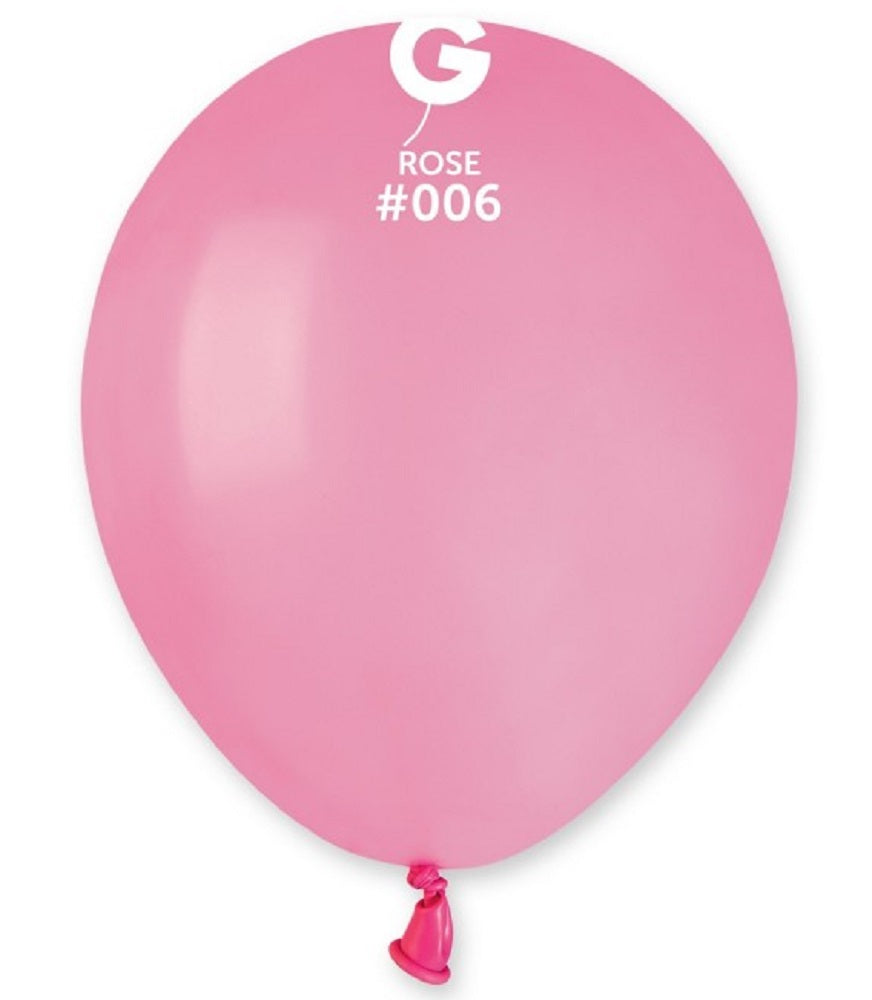Gemar 006 Standard Rose 12,5cm 5" A50 Latex Luftballons Rosa