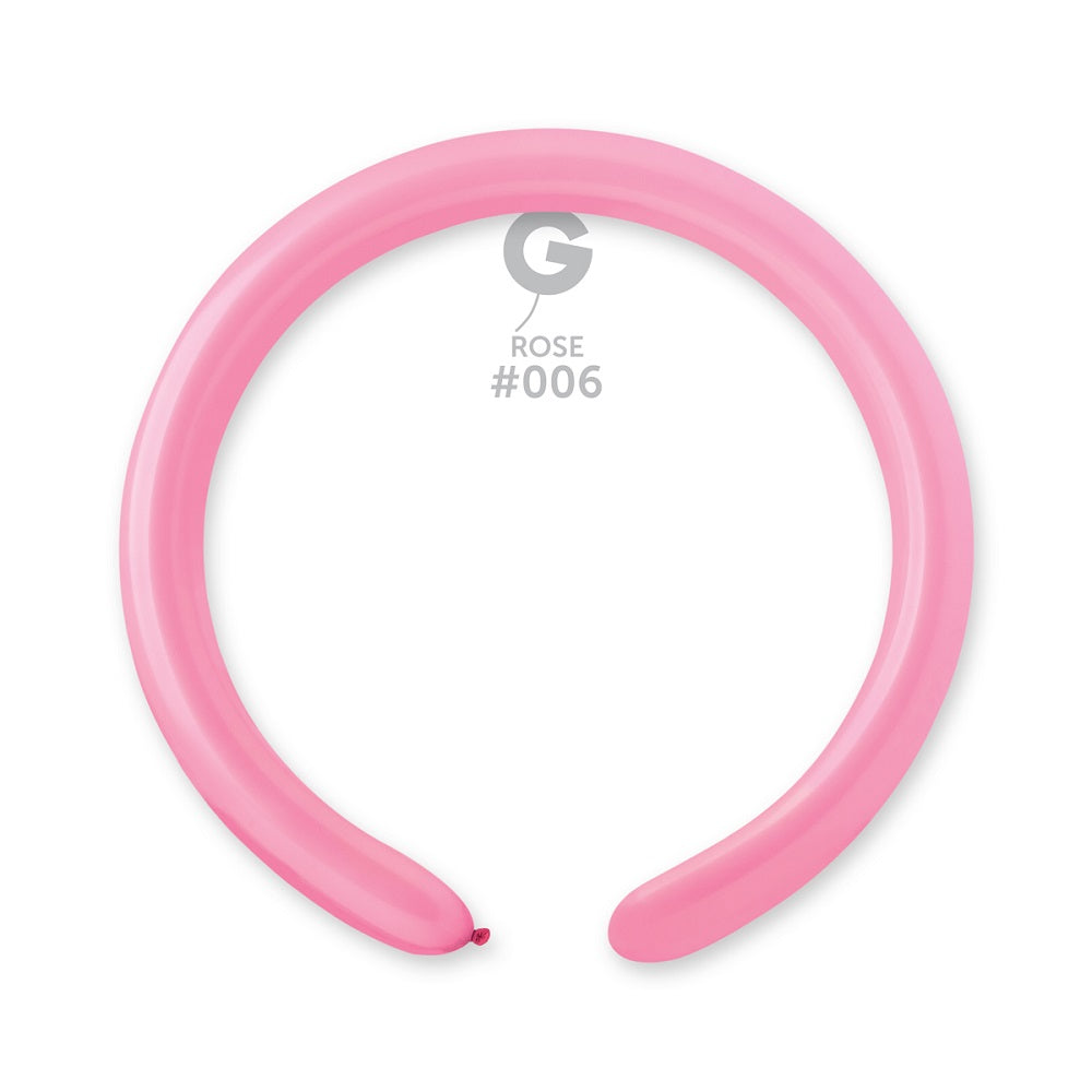 Gemar 006 Standard Rose 260G Modellierballons D4 Rosa