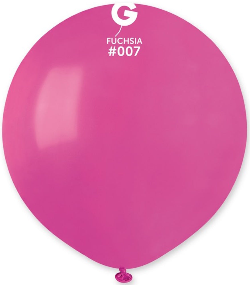 Gemar 007 Standard Fuchsia 48cm 19" G150 Latex Luftballons Magenta