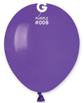 Gemar 008 Standard Purple 12,5cm 5" A50 Latex Luftballons Violett