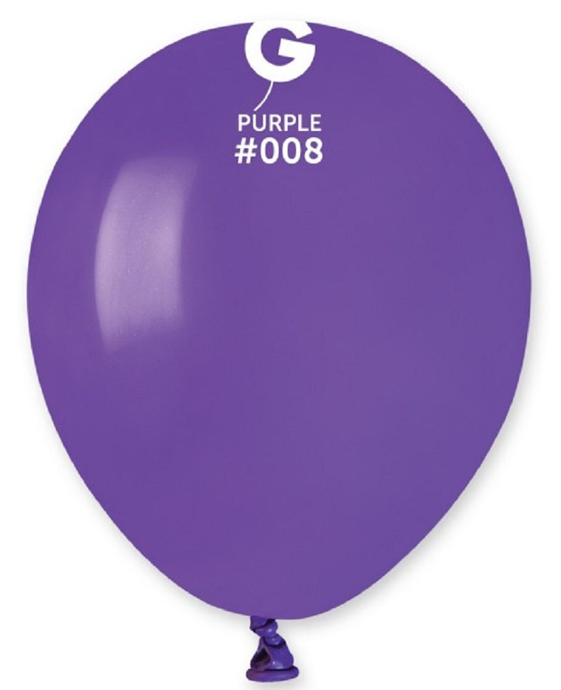 Gemar 008 Standard Purple 12,5cm 5" A50 Latex Luftballons Violett