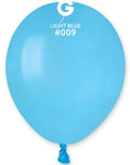 Gemar 009 Standard Light Blue 12,5cm 5" A50 Latex Luftballons Blau