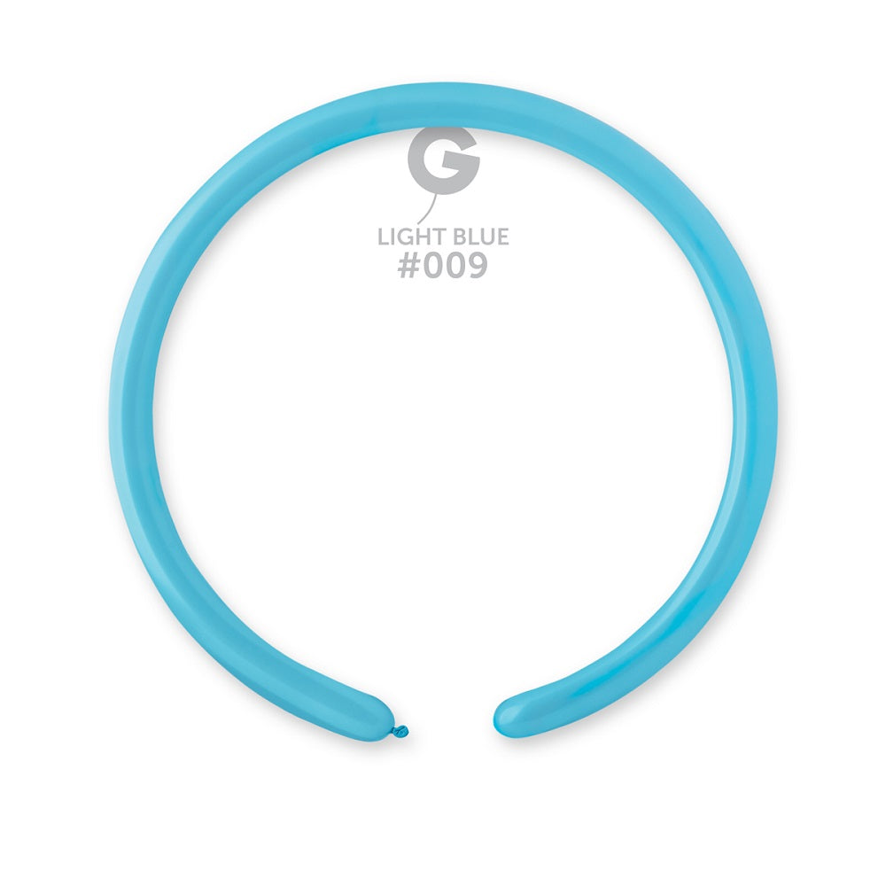 Gemar 009 Standard Light Blue 160G Modellierballons D2 Blau