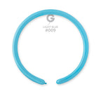 Gemar 009 Standard Light Blue 160G Modellierballons D2 Blau