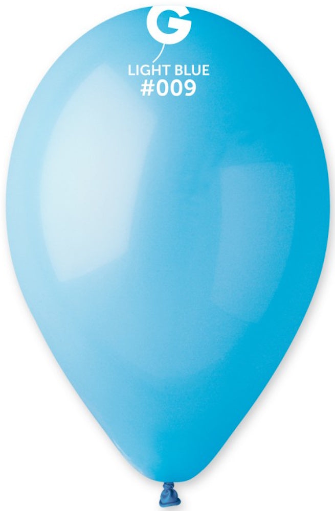 Gemar 009 Standard Light Blue 33cm 13" G120 Latex Luftballons Blau