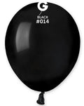 Gemar 014 Standard Black 12,5cm 5" A50 Latex Luftballons Schwarz