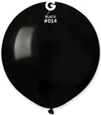 Gemar 014 Standard Black 48cm 19" G150 Latex Luftballons Schwarz