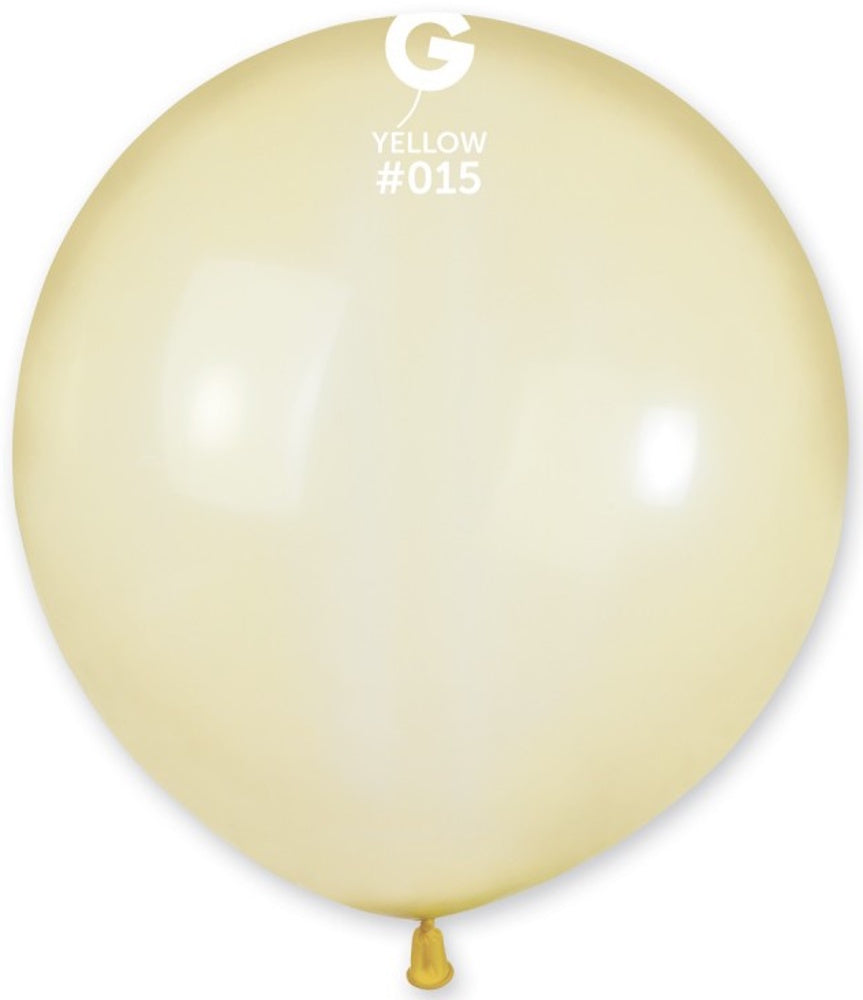 Gemar 015 Crystal Pastel Yellow 48cm 19 Inch G150 Latex Luftballons